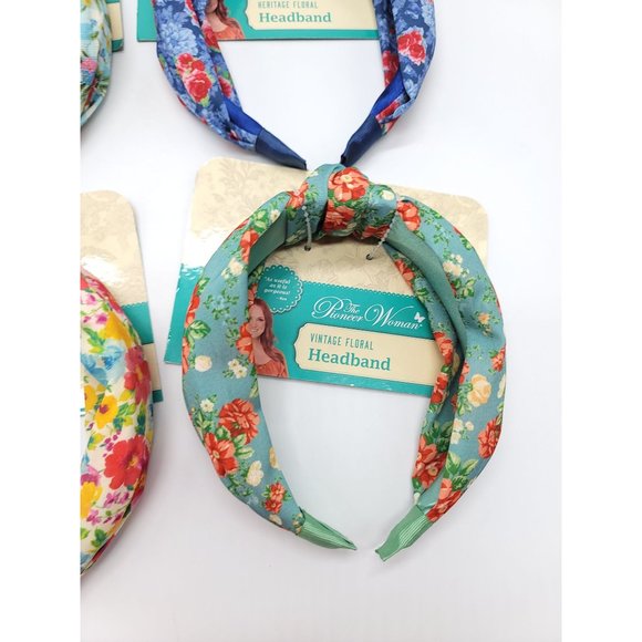 Pioneer Woman Complete Set of 4 New Headbands Heritage Breezy Vintage Rose - Picture 4 of 7